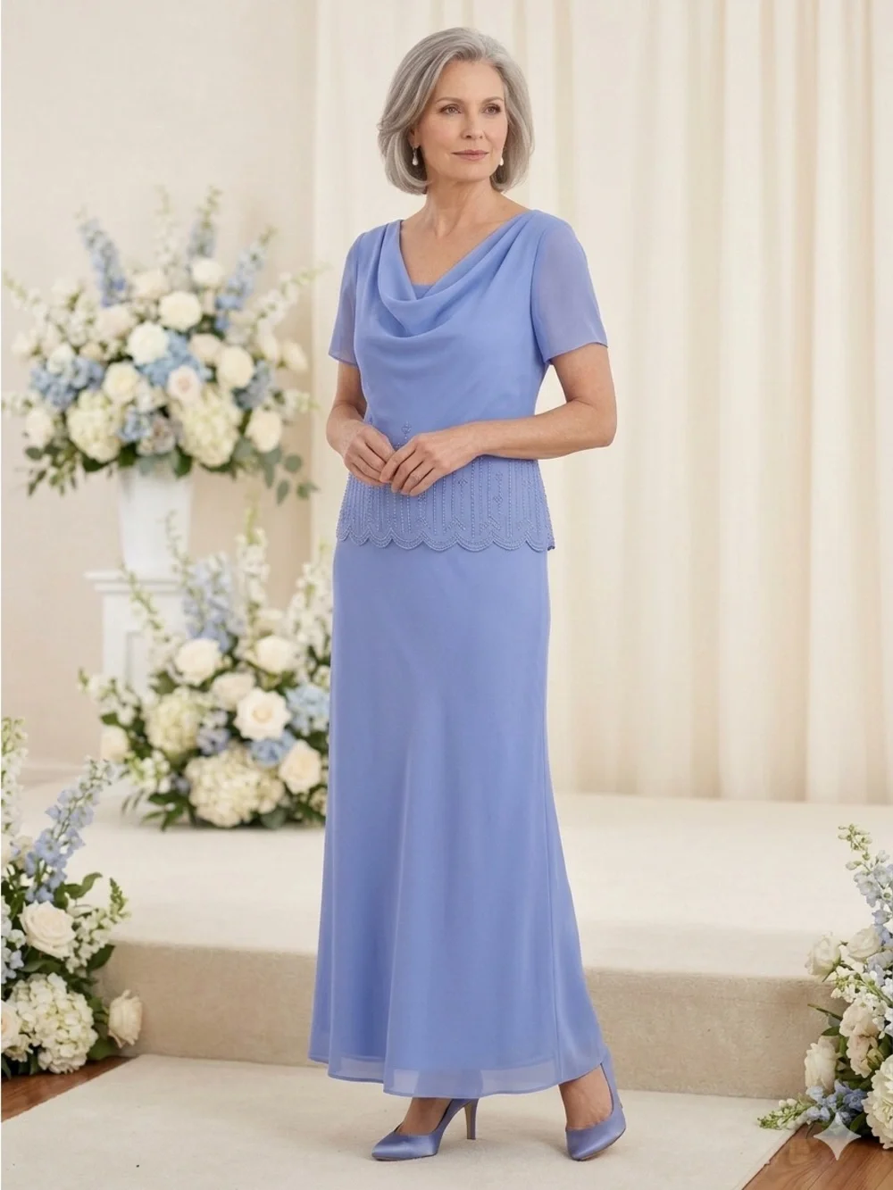 Dresses | Coldwater Creek Periwinkle Mother Of Bride Dress 14 Beaded Cowl Neck | Poshmark Dresses | Coldwater Creek Periwinkle Mother Of Bride Dress 14 Beaded Cowl Neck | Poshmark